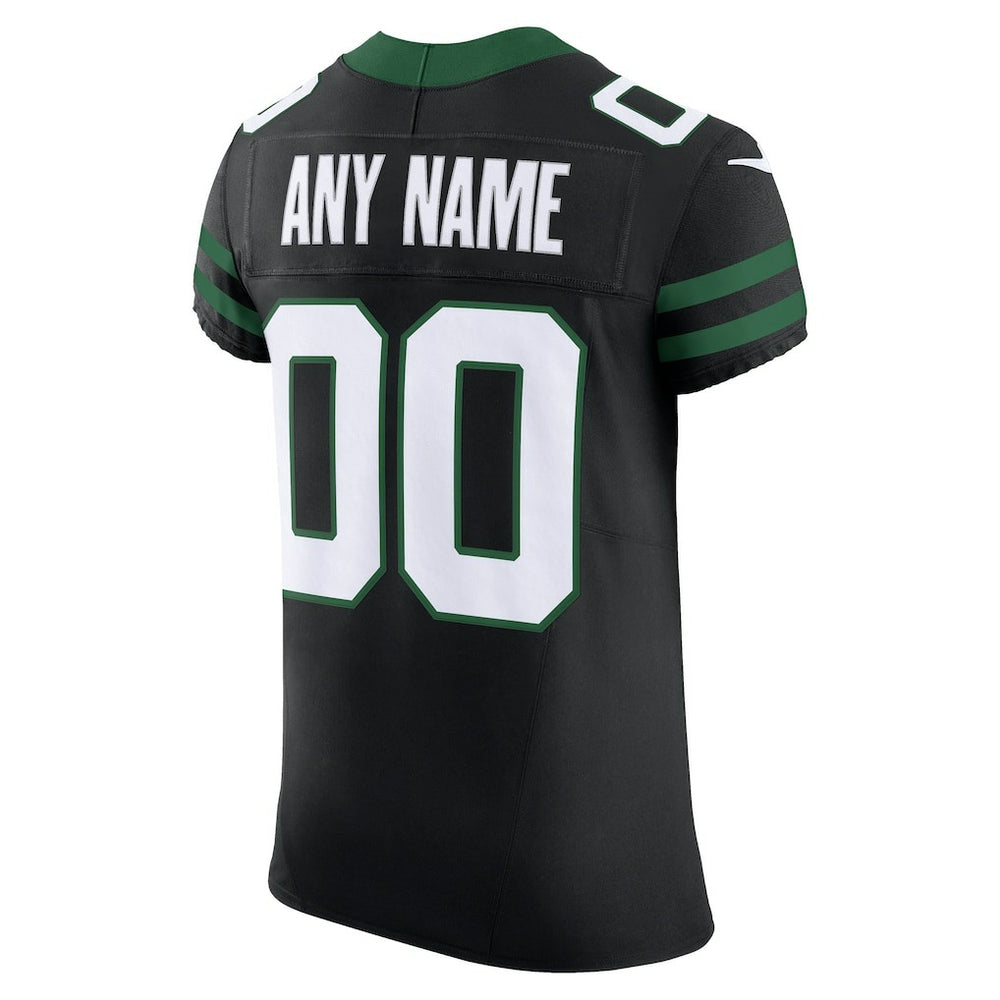 New York Jets Alternate Vapor F.U.S.E. Elite Custom Jersey Legacy Black | Nike for Sale