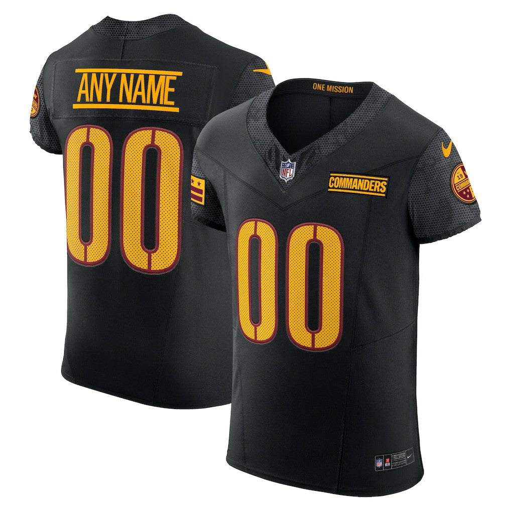 Washington Commanders Alternate Vapor F.U.S.E. Elite Custom Jersey Black | Nike for Sale