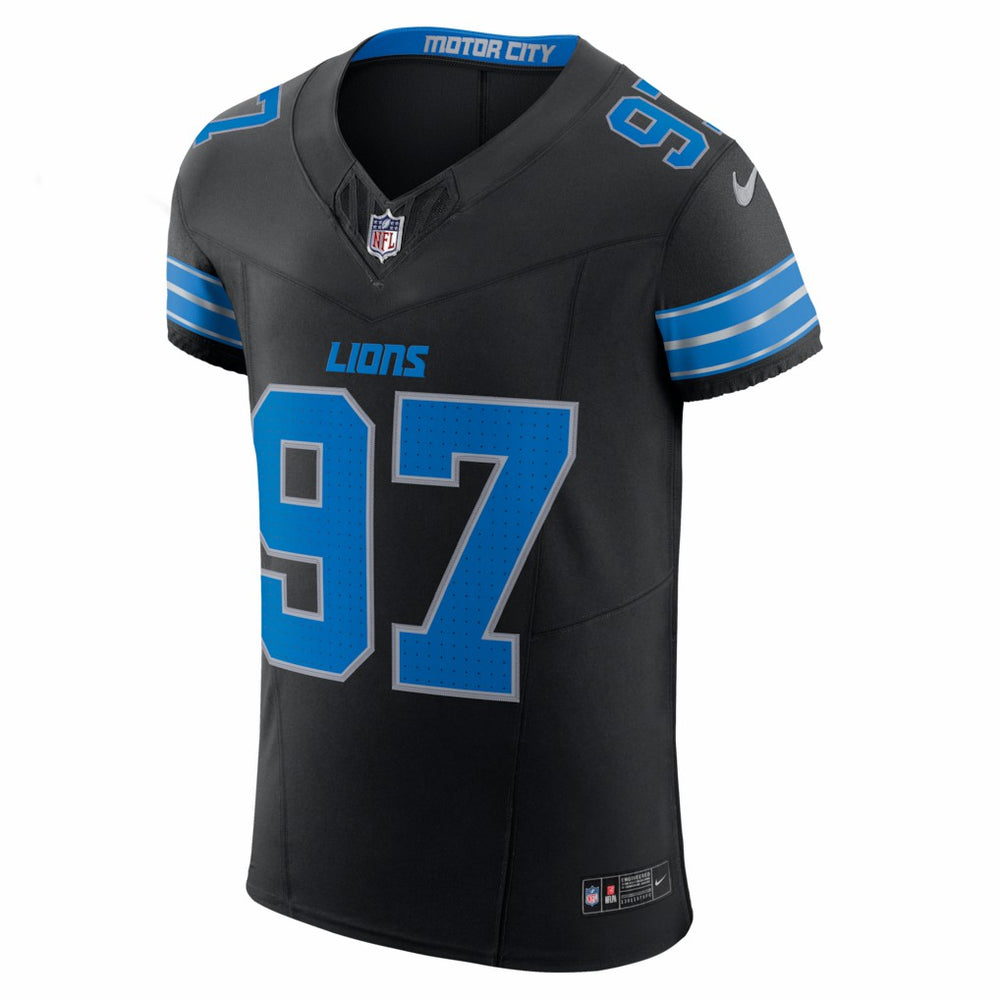 Aidan Hutchinson Detroit Lions Alternate Vapor F.U.S.E. Elite Jersey Black | Nike for Sale