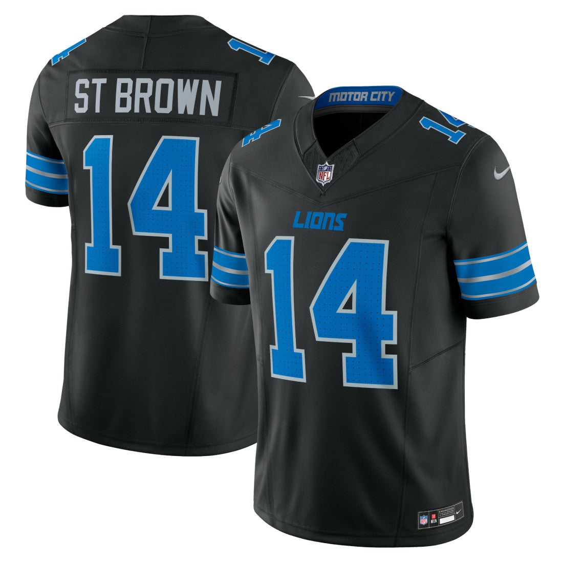 Amon-Ra St. Brown Detroit Lions 2nd Alternate Vapor F.U.S.E. Limited Jersey Black | Nike for Sale