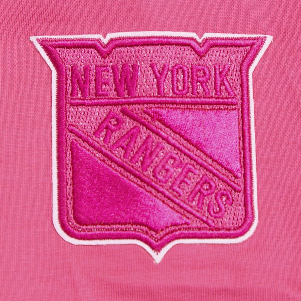 New York Rangers Pro Standard Women's Triple Pink Cropped Boxy T-Shirt - NHL