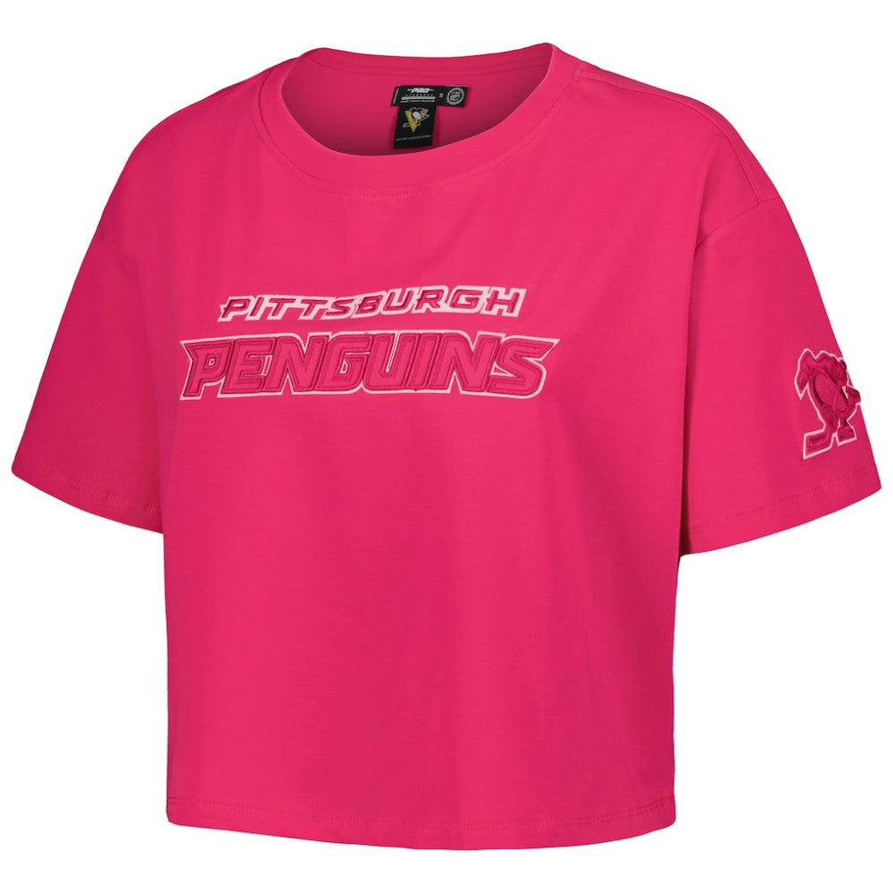 Pittsburgh Penguins Pro Standard Women's Triple Pink Cropped Boxy T-Shirt - NHL