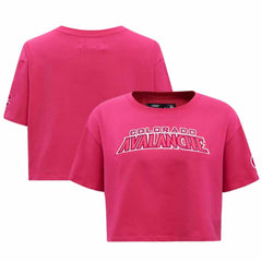 Colorado Avalanche Pro Standard Women's Triple Pink Cropped Boxy T-Shirt - NHL