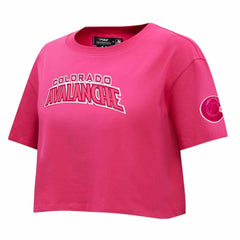 Colorado Avalanche Pro Standard Women's Triple Pink Cropped Boxy T-Shirt - NHL