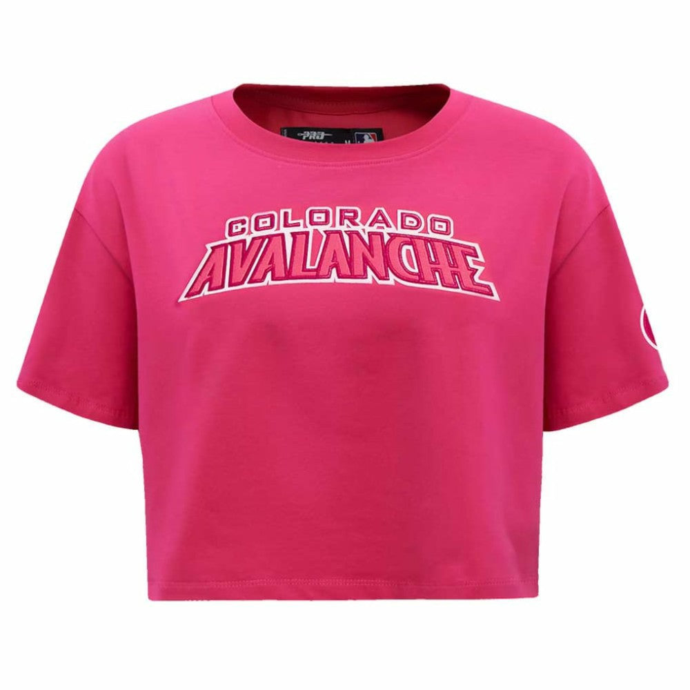 Colorado Avalanche Pro Standard Women's Triple Pink Cropped Boxy T-Shirt - NHL