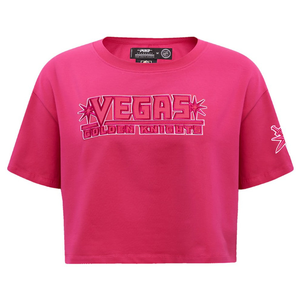 Vegas Golden Knights Pro Standard Women's Triple Pink Cropped Boxy T-Shirt - NHL
