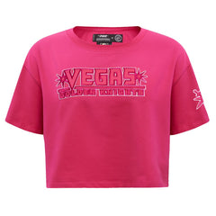 Vegas Golden Knights Pro Standard Women's Triple Pink Cropped Boxy T-Shirt - NHL
