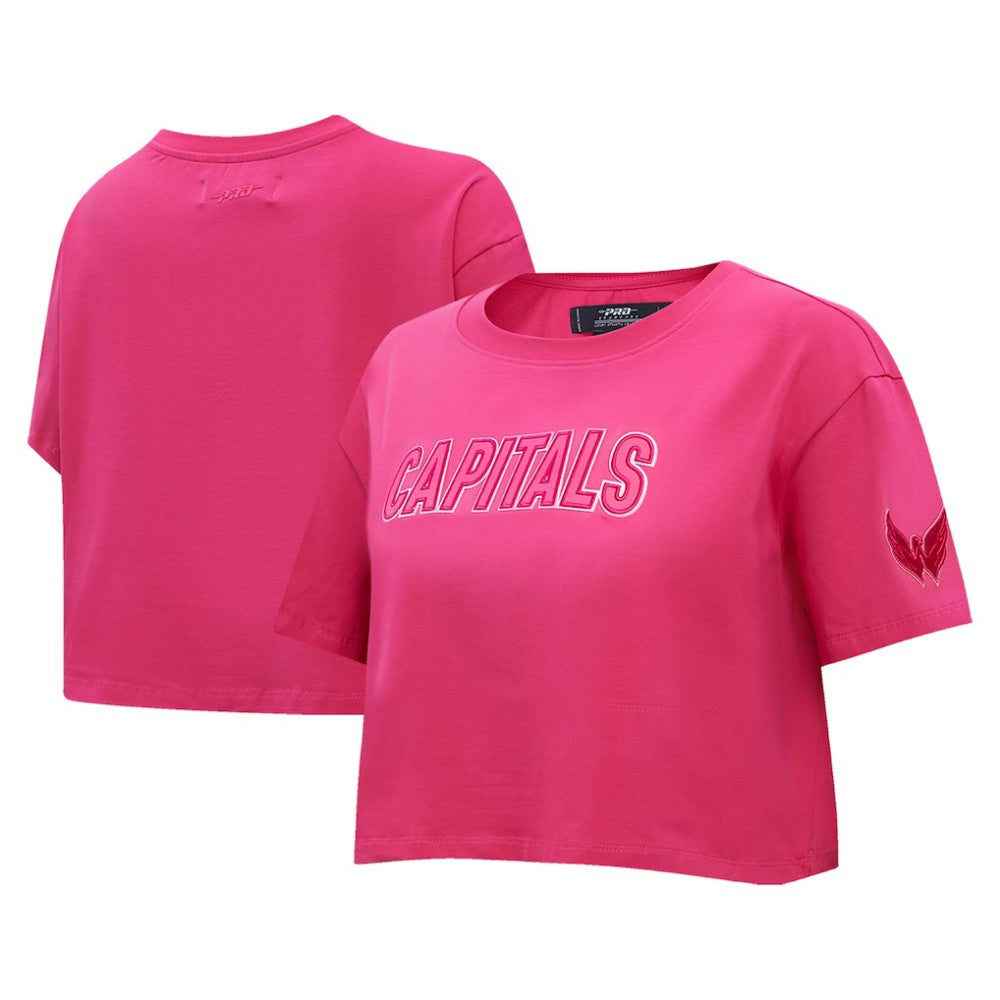 Washington Capitals Pro Standard Women's Triple Pink Cropped Boxy T-Shirt - NHL