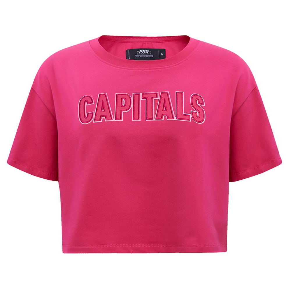 Washington Capitals Pro Standard Women's Triple Pink Cropped Boxy T-Shirt - NHL