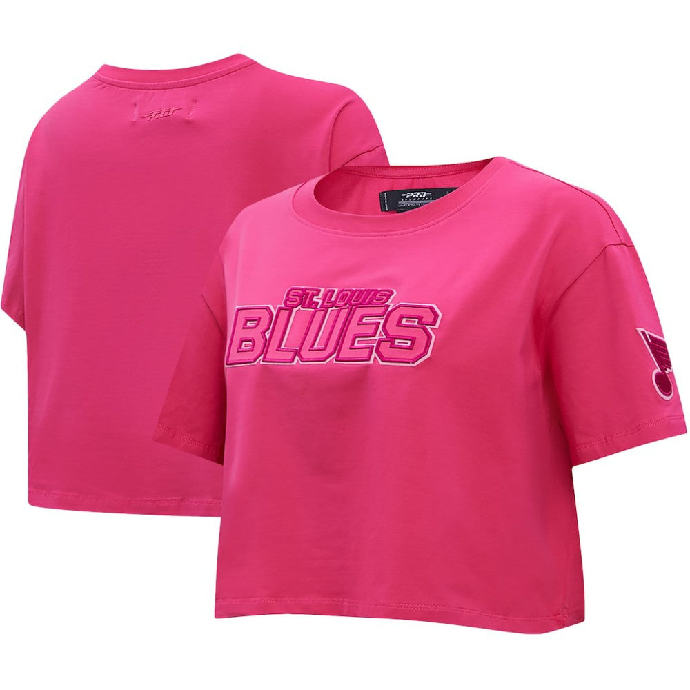 St. Louis Blues Pro Standard Women's Triple Pink Cropped Boxy T-Shirt - NHL