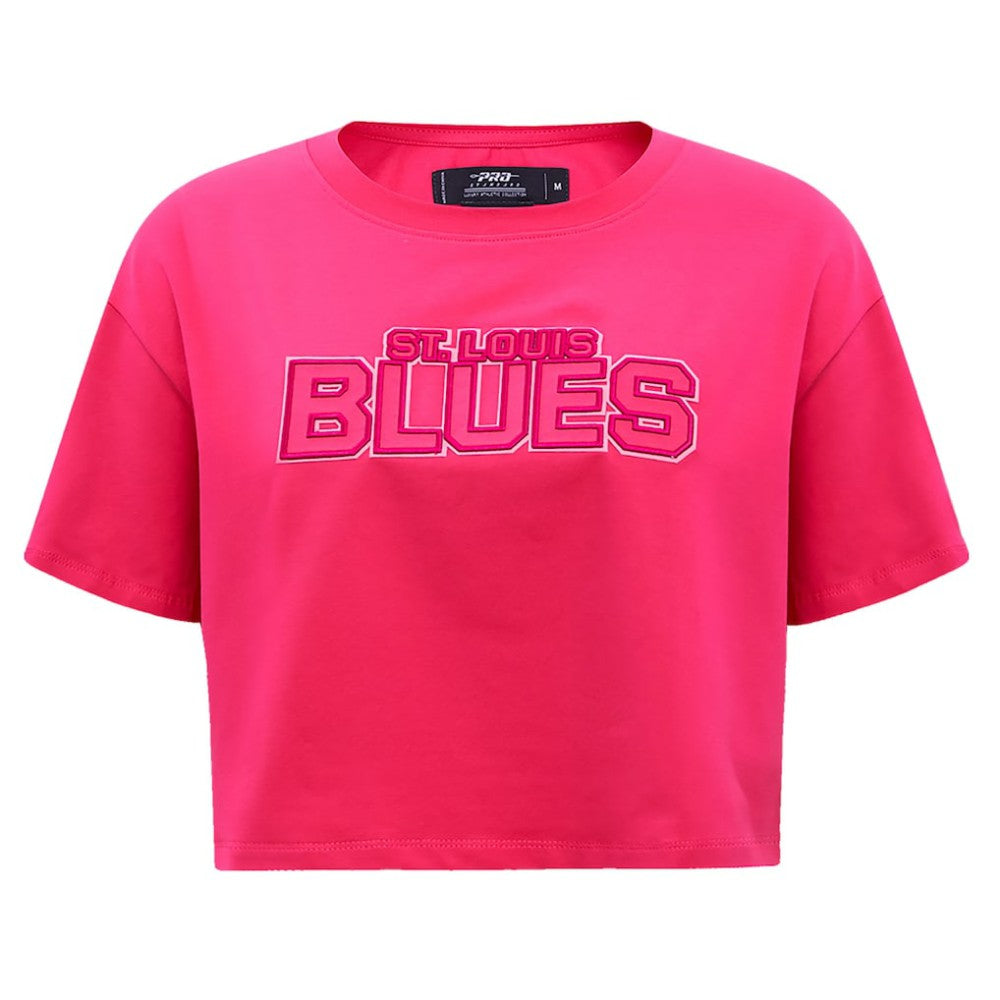 St. Louis Blues Pro Standard Women's Triple Pink Cropped Boxy T-Shirt - NHL