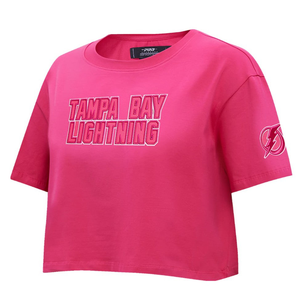Tampa Bay Lightning Pro Standard Women's Triple Pink Cropped Boxy T-Shirt - NHL