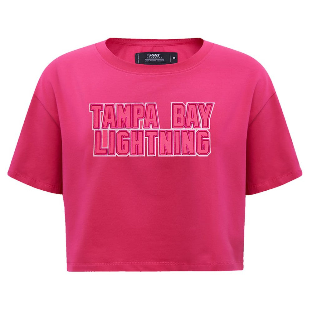 Tampa Bay Lightning Pro Standard Women's Triple Pink Cropped Boxy T-Shirt - NHL
