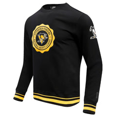 Pittsburgh Penguins Pro Standard Crest Emblem Pullover Sweatshirt - Black - NHL