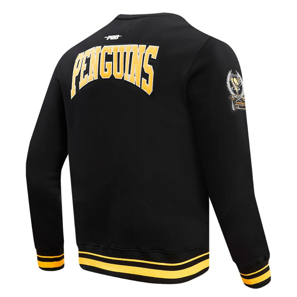 Pittsburgh Penguins Pro Standard Crest Emblem Pullover Sweatshirt - Black - NHL