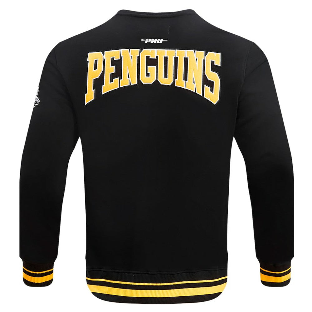 Pittsburgh Penguins Pro Standard Crest Emblem Pullover Sweatshirt - Black - NHL