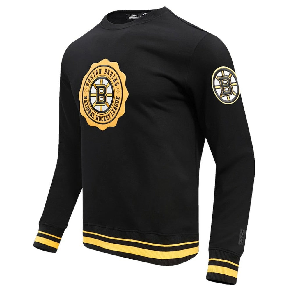 Boston Bruins Pro Standard Crest Emblem Pullover Sweatshirt - Black - NHL