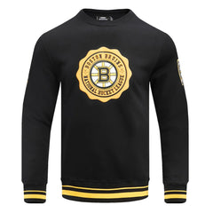 Boston Bruins Pro Standard Crest Emblem Pullover Sweatshirt - Black - NHL
