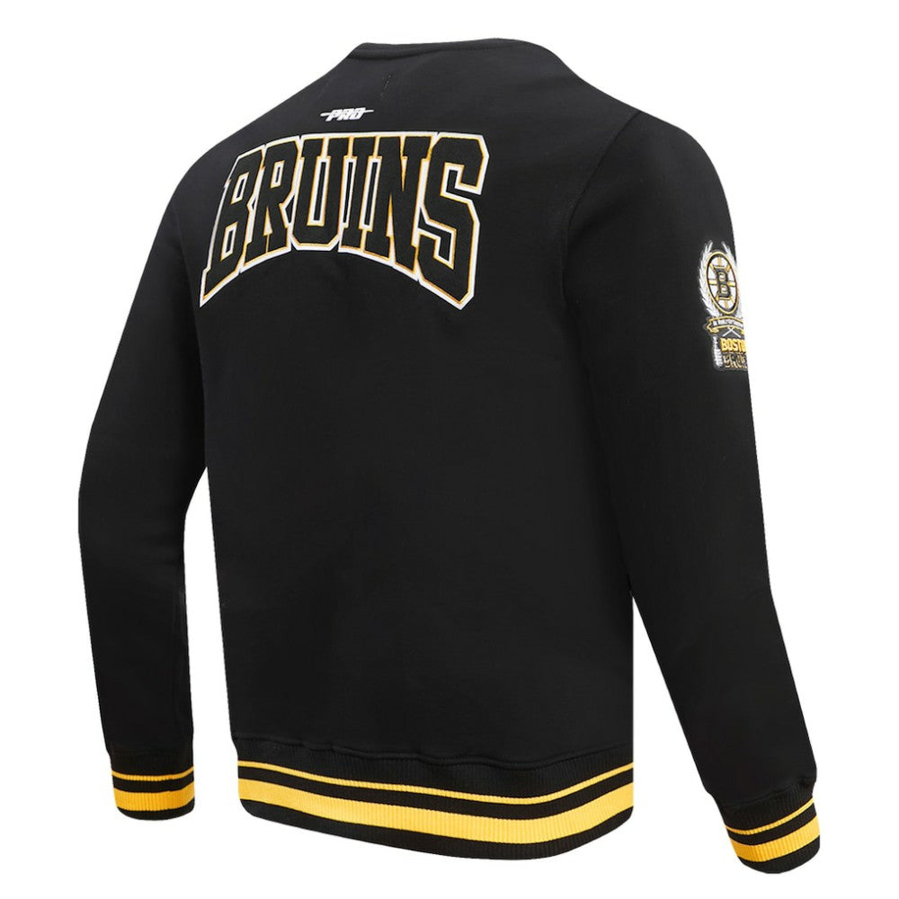 Boston Bruins Pro Standard Crest Emblem Pullover Sweatshirt - Black - NHL