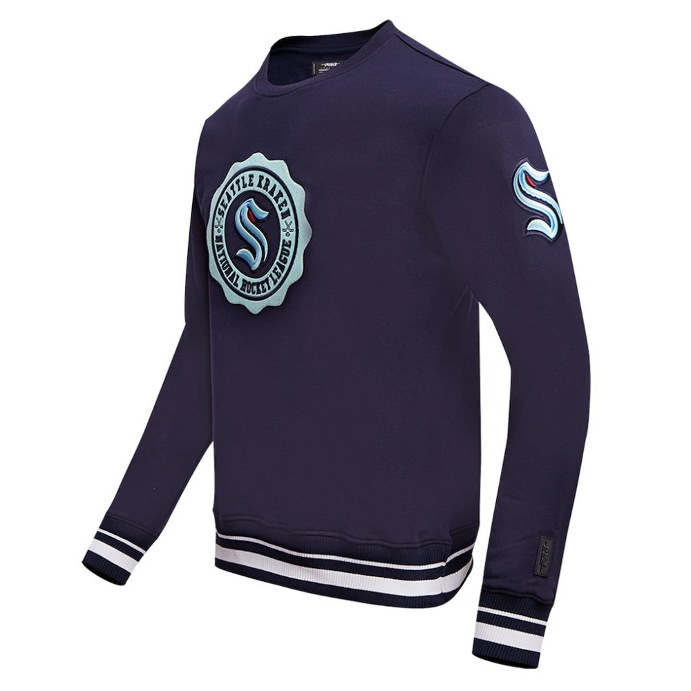 Seattle Kraken Pro Standard Crest Emblem Pullover Sweatshirt - Deep Sea Blue - NHL