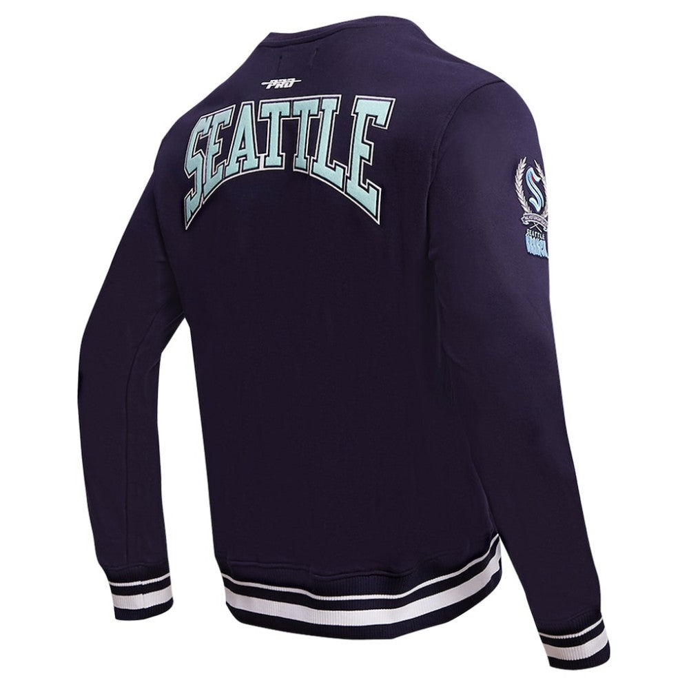 Seattle Kraken Pro Standard Crest Emblem Pullover Sweatshirt - Deep Sea Blue - NHL