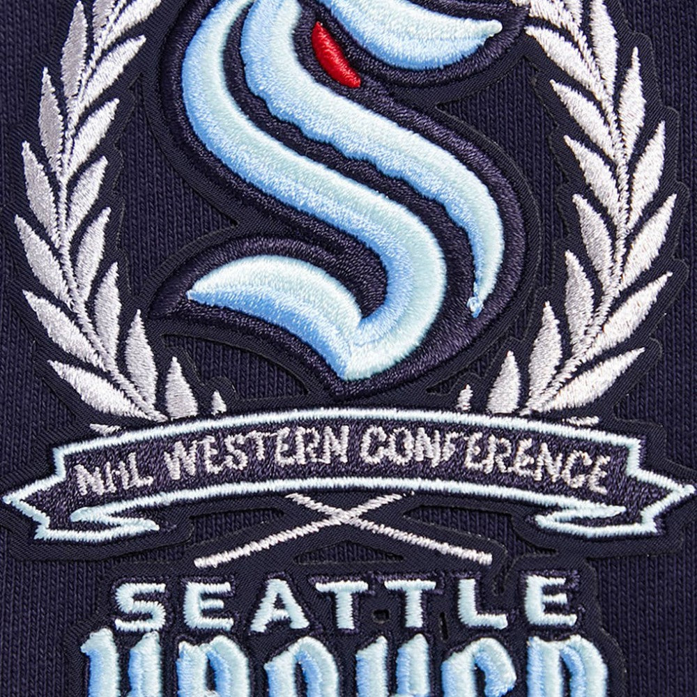 Seattle Kraken Pro Standard Crest Emblem Pullover Sweatshirt - Deep Sea Blue - NHL