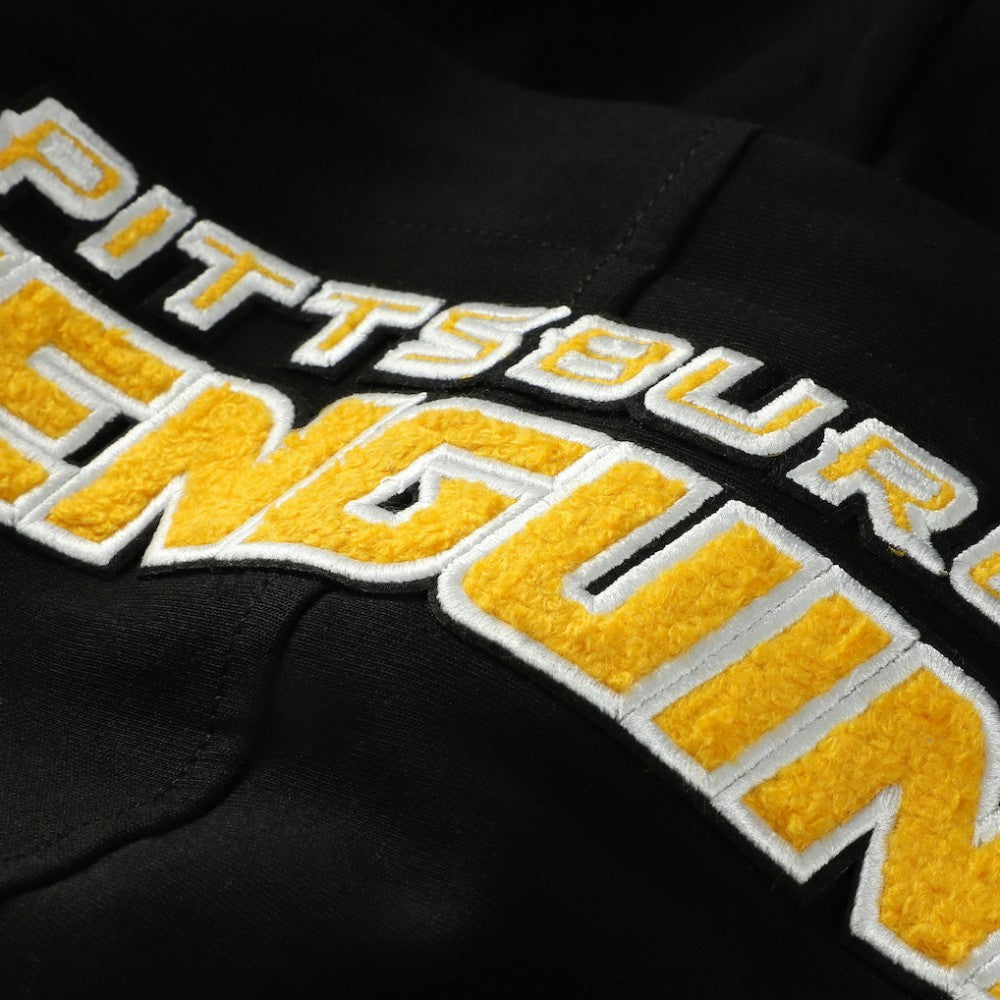 Pittsburgh Penguins Pro Standard Classic Chenille Full-Zip Hoodie Jacket - Black - NHL