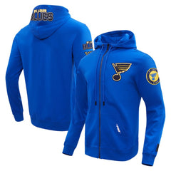St. Louis Blues Pro Standard Classic Chenille Full-Zip Hoodie Jacket - Blue - NHL