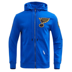 St. Louis Blues Pro Standard Classic Chenille Full-Zip Hoodie Jacket - Blue - NHL