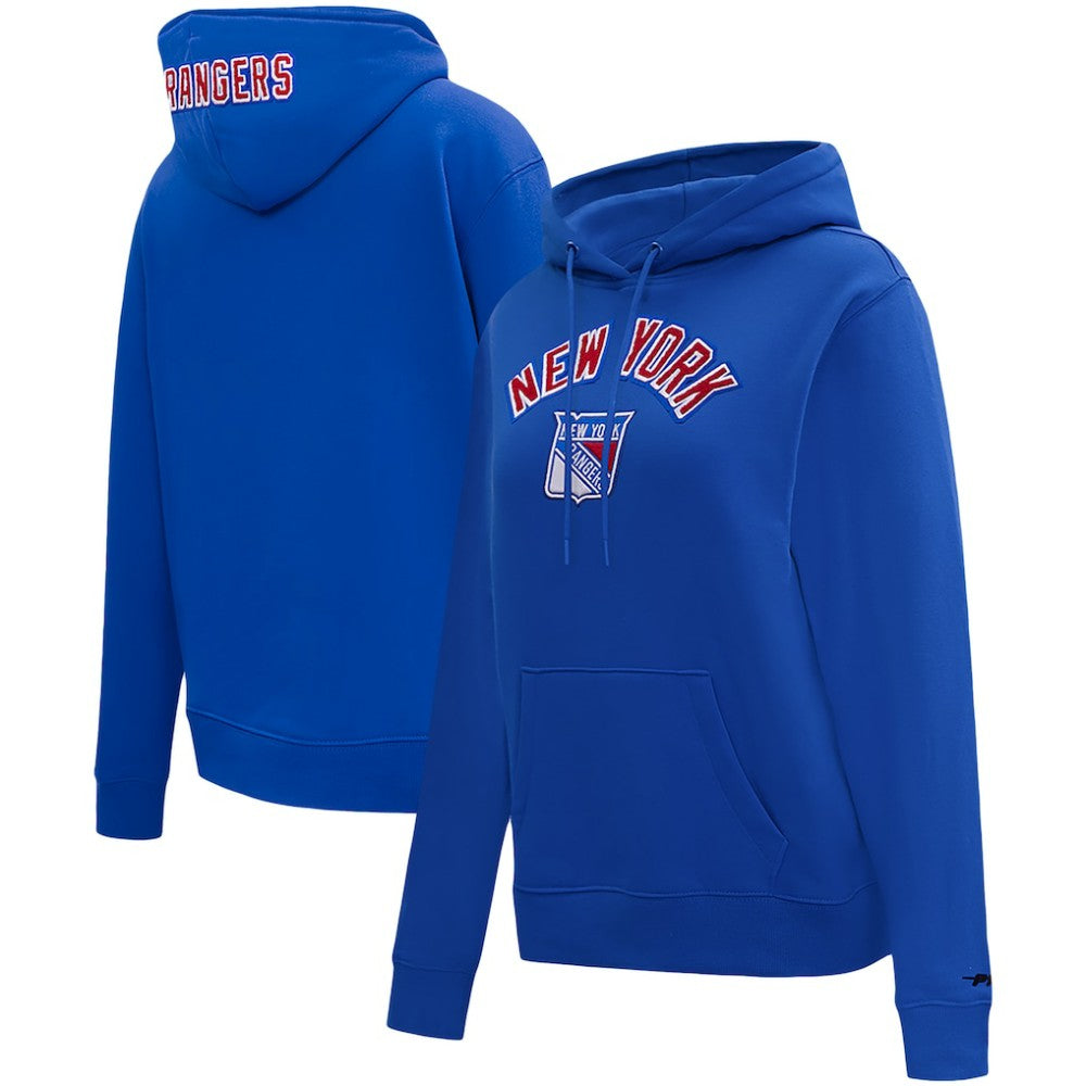 New York Rangers Pro Standard Women's Classic Chenille Pullover Hoodie - Blue - NHL