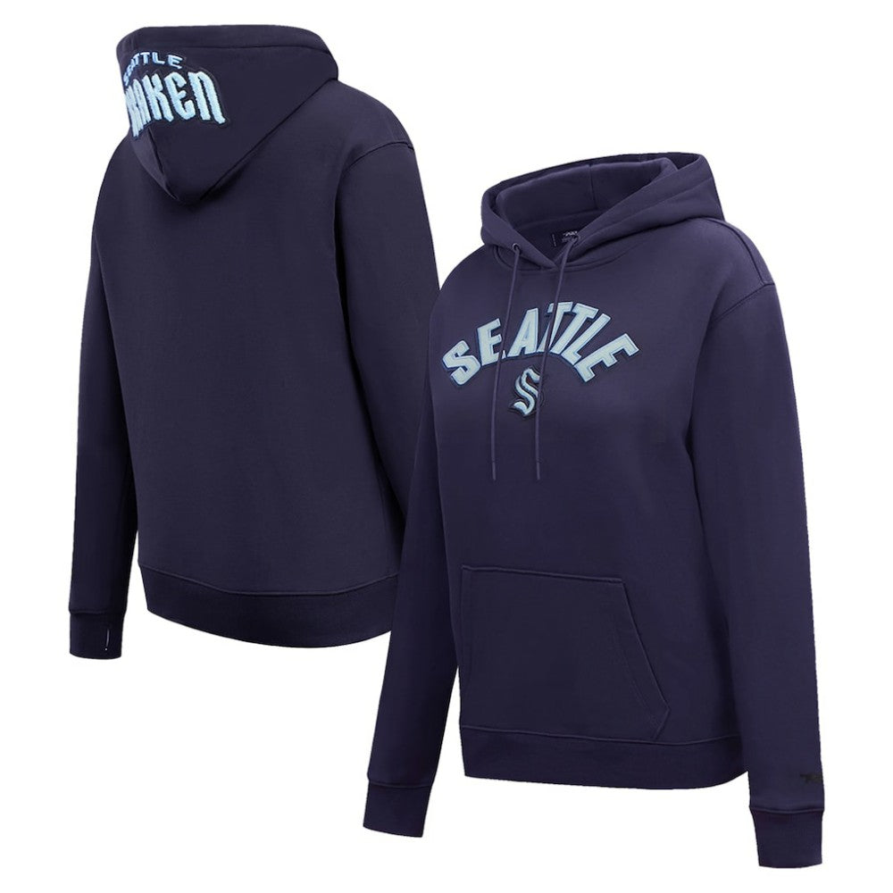 Seattle Kraken Pro Standard Women's Classic Chenille Pullover Hoodie - Navy - NHL