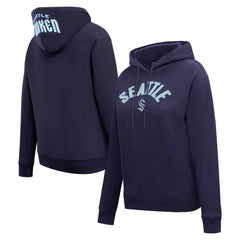 Seattle Kraken Pro Standard Women's Classic Chenille Pullover Hoodie - Navy - NHL
