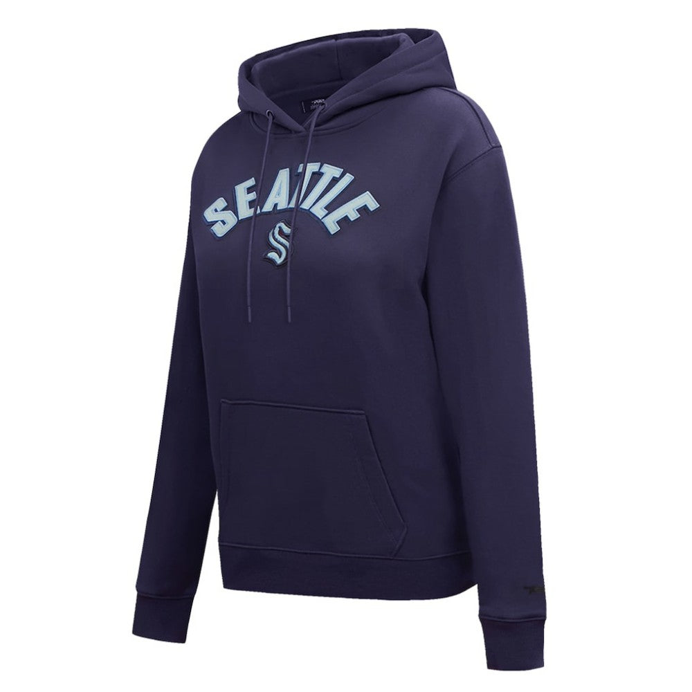 Seattle Kraken Pro Standard Women's Classic Chenille Pullover Hoodie - Navy - NHL