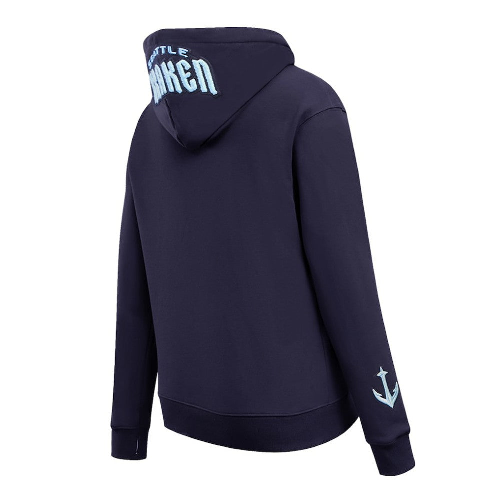 Seattle Kraken Pro Standard Women's Classic Chenille Pullover Hoodie - Navy - NHL