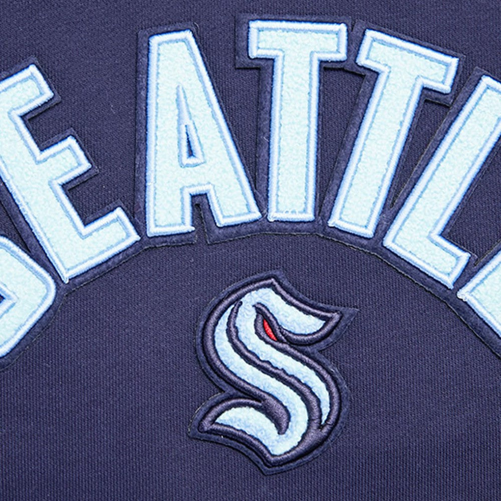 Seattle Kraken Pro Standard Women's Classic Chenille Pullover Hoodie - Navy - NHL