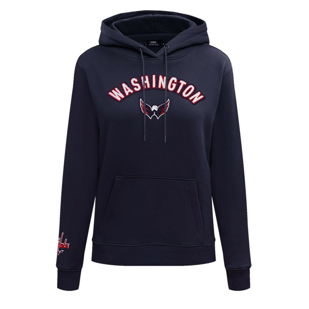 Washington Capitals Pro Standard Women's Classic Chenille Pullover Hoodie - Navy - NHL
