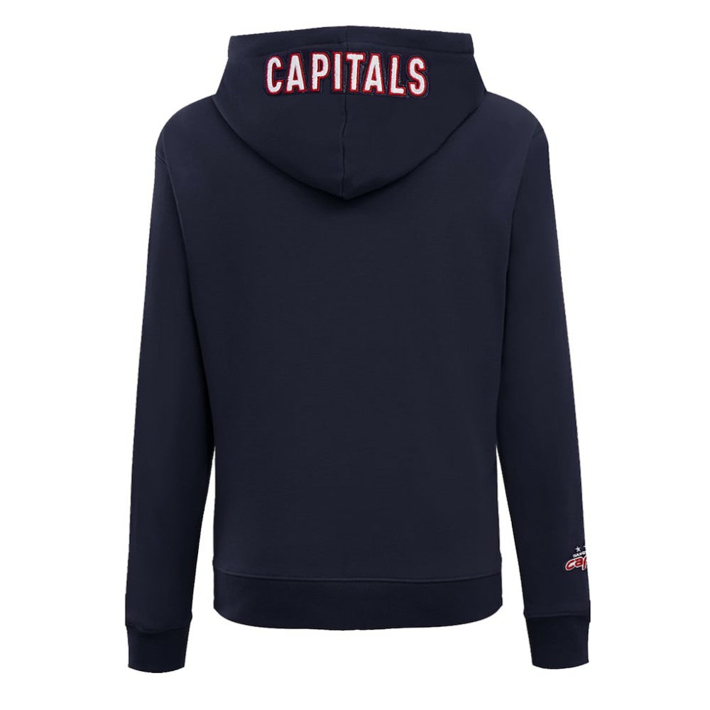 Washington Capitals Pro Standard Women's Classic Chenille Pullover Hoodie - Navy - NHL