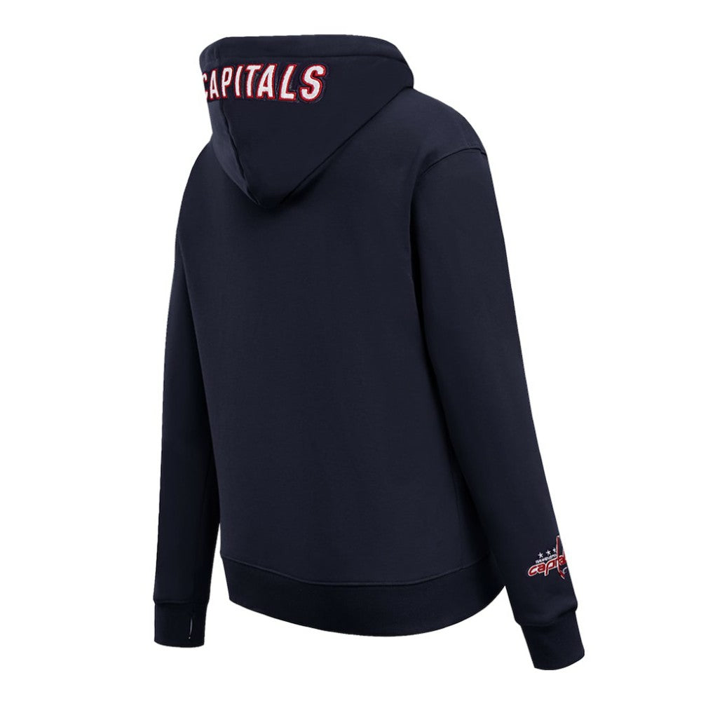 Washington Capitals Pro Standard Women's Classic Chenille Pullover Hoodie - Navy - NHL