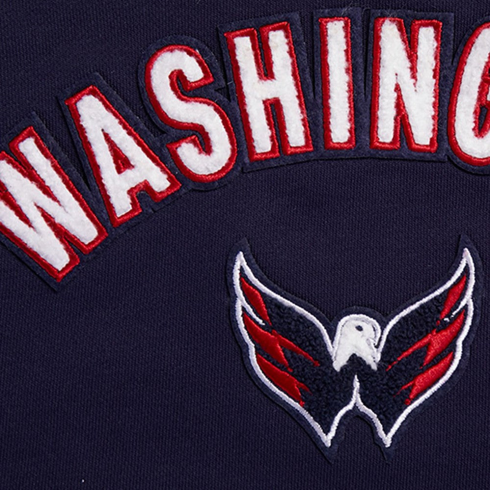 Washington Capitals Pro Standard Women's Classic Chenille Pullover Hoodie - Navy - NHL