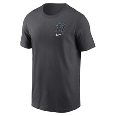 Miami Marlins Nike Logo Sketch Bar T-Shirt - MLB