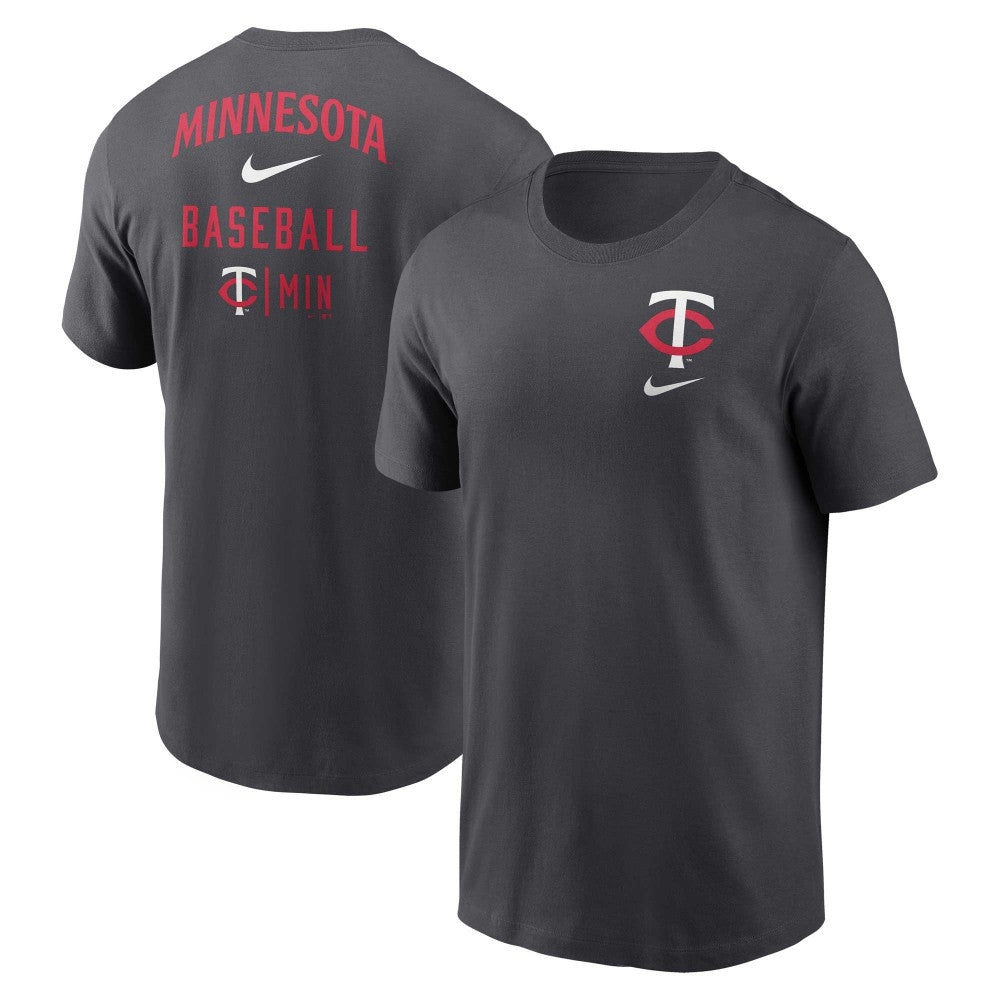Minnesota Twins Nike Logo Sketch Bar T-Shirt - MLB