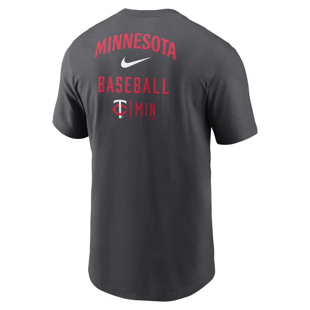 Minnesota Twins Nike Logo Sketch Bar T-Shirt - MLB