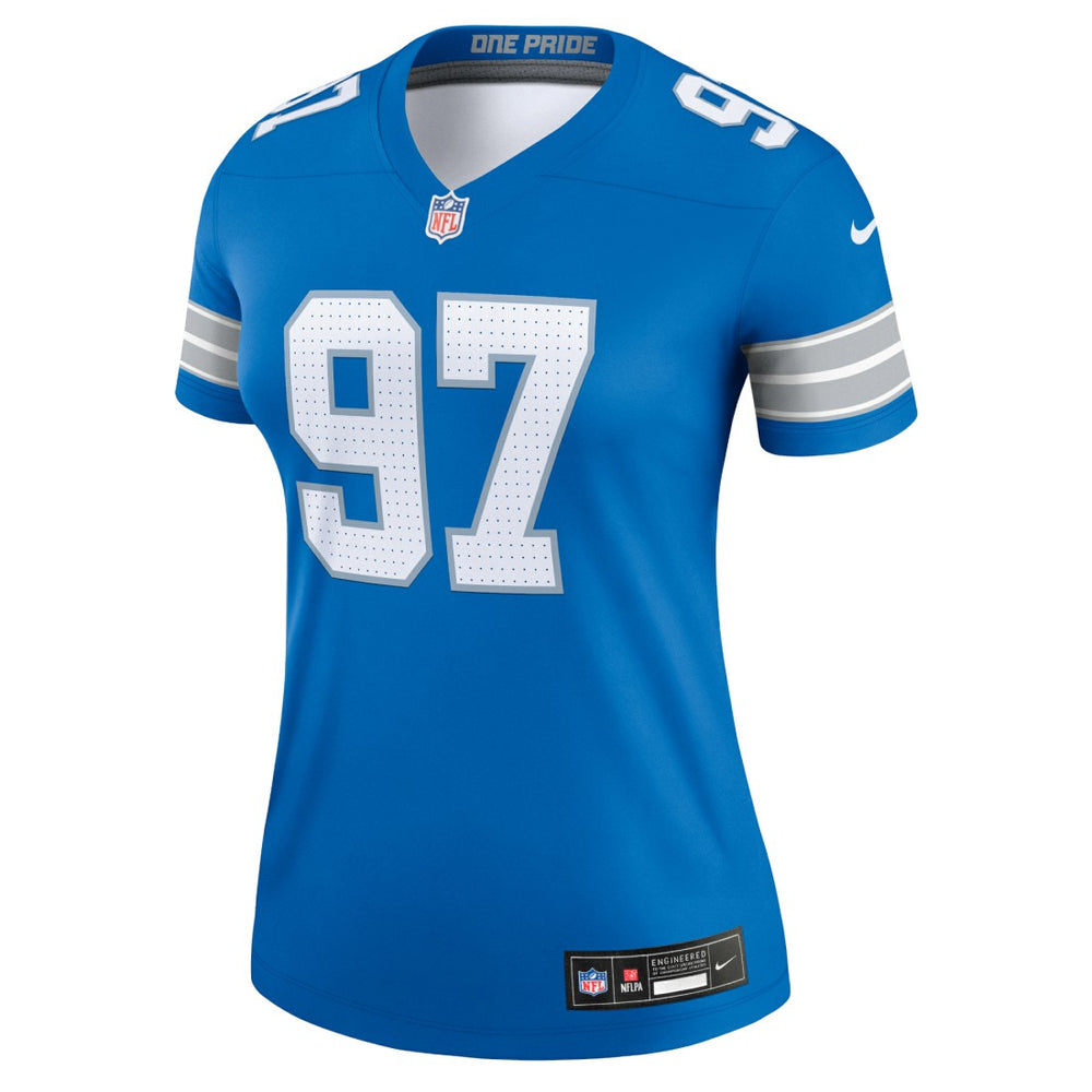 Aidan Hutchinson Detroit Lions Women's Legend Player Performance Top Blue | Nike for Sale