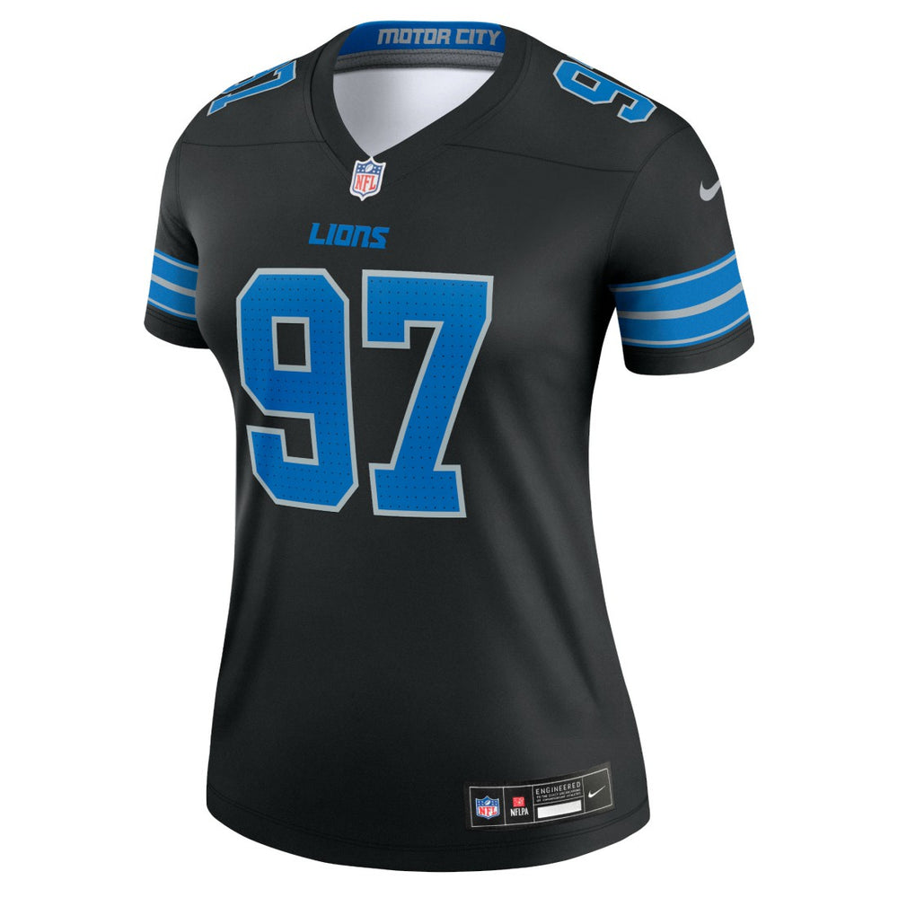 Aidan Hutchinson Detroit Lions Women's Alternate Legend Player Performance Top Black | Nike for Sale
