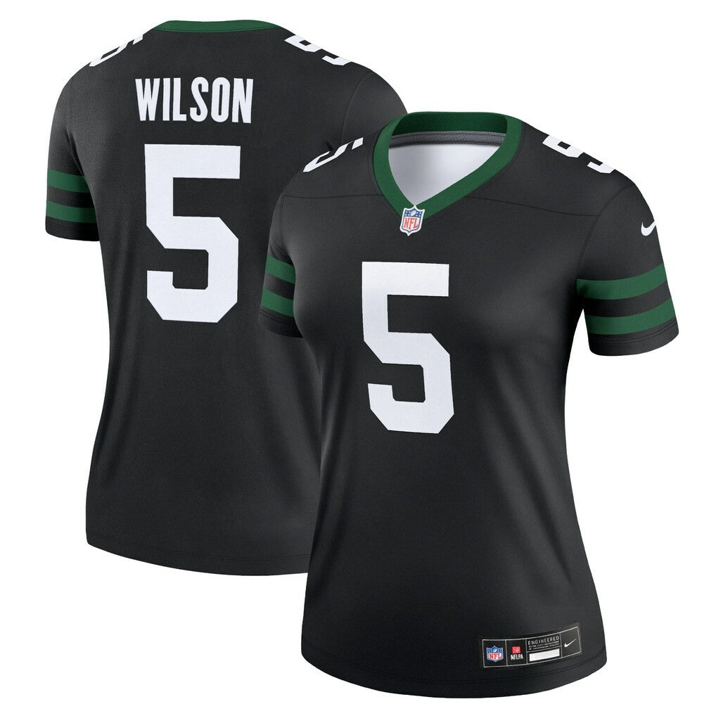 Garrett Wilson New York Jets Women's Alternate Legend Player Performance Top Legacy Black | Nike for Sale