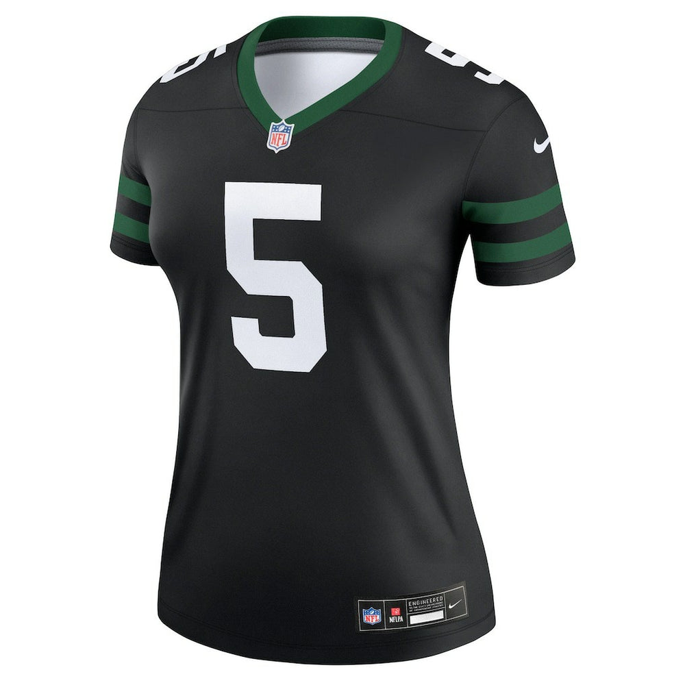 Garrett Wilson New York Jets Women's Alternate Legend Player Performance Top Legacy Black | Nike for Sale