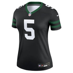Garrett Wilson New York Jets Women's Alternate Legend Player Performance Top Legacy Black | Nike for Sale