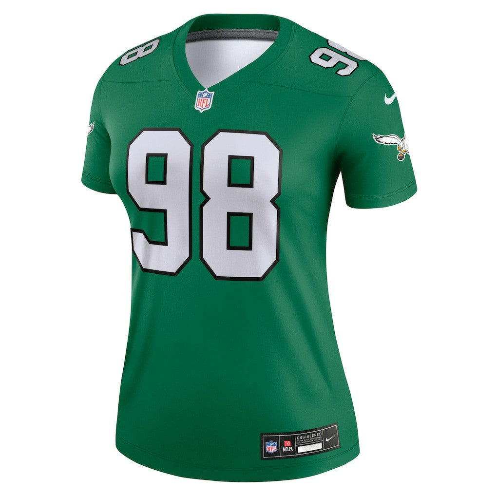 Jalen Carter Philadelphia Eagles Women's Alternate Legend Player Performance Top Kelly Green | Nike for Sale
