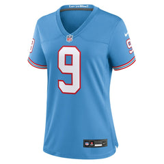 Steve McNair Tennessee Titans Women's Oilers Throwback Retired Player Game Jersey Light Blue | Nike for Sale