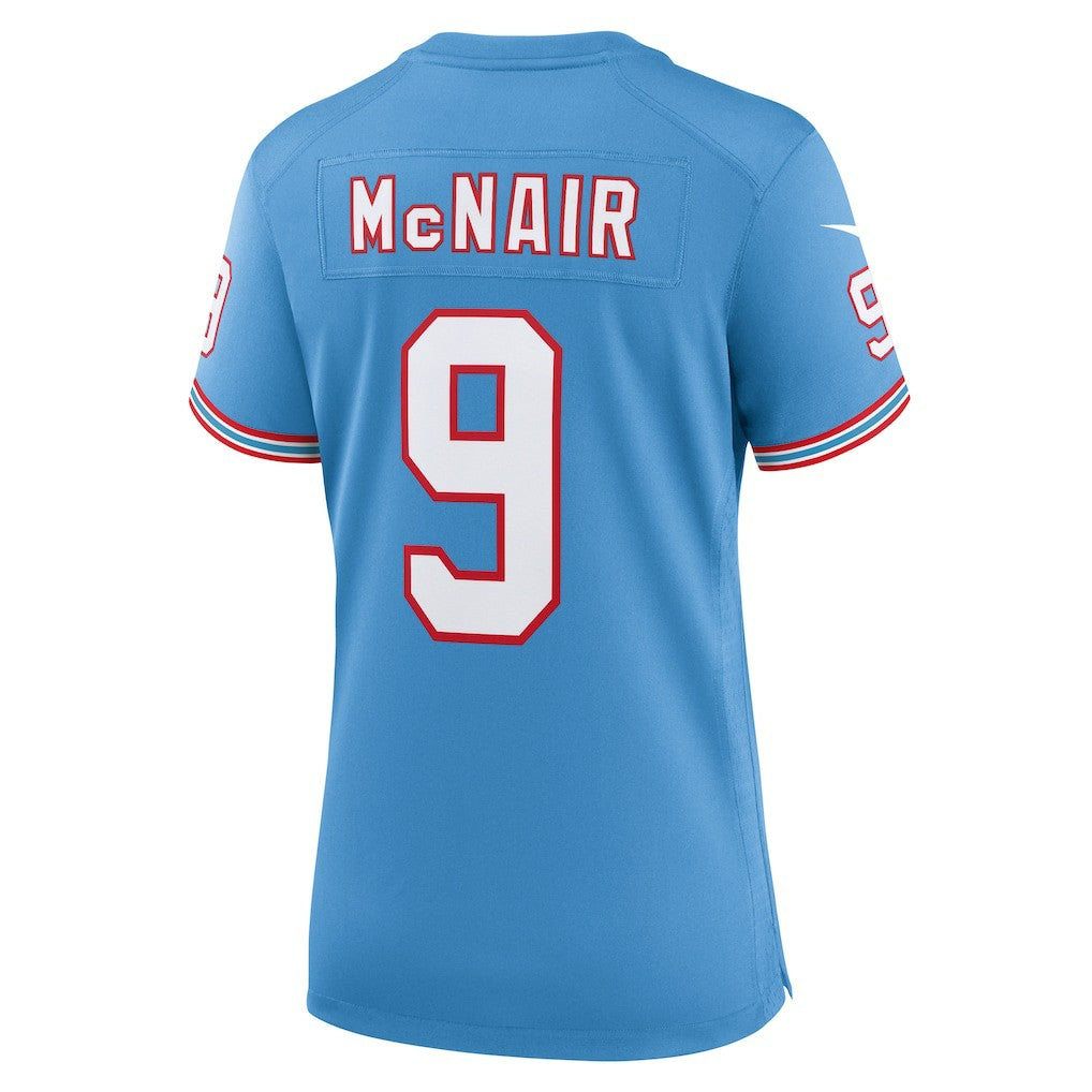 Steve McNair Tennessee Titans Women's Oilers Throwback Retired Player Game Jersey Light Blue | Nike for Sale